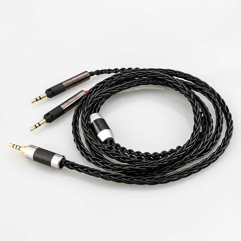 HiFi Audiocrast 4.4/2.5mm Xlr 152 Core Black Silver Plated Earphone Upgrade Cable for ATH-R70X R70X R70X5 Headphones