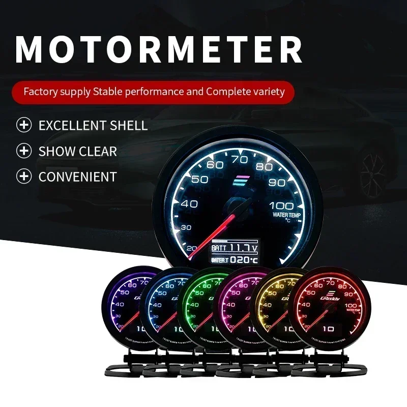 Greddi Gauge Turbo Boost Oil Pressure Water Temp Fuel Pressure RPM Tachometer Vacuum Volt Air Fuel EXT Gauge Car Modification