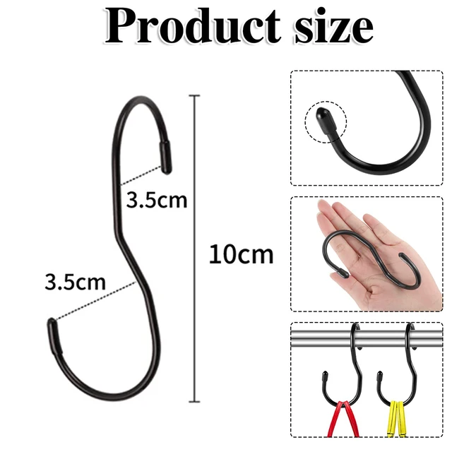 4Pcs S Shape Horgok Multifunkciós Rozsdamentes Acél Függő Szervező Gyakorlati Konyhai Korlát Fogas Tároló Szerszámok - Image 4