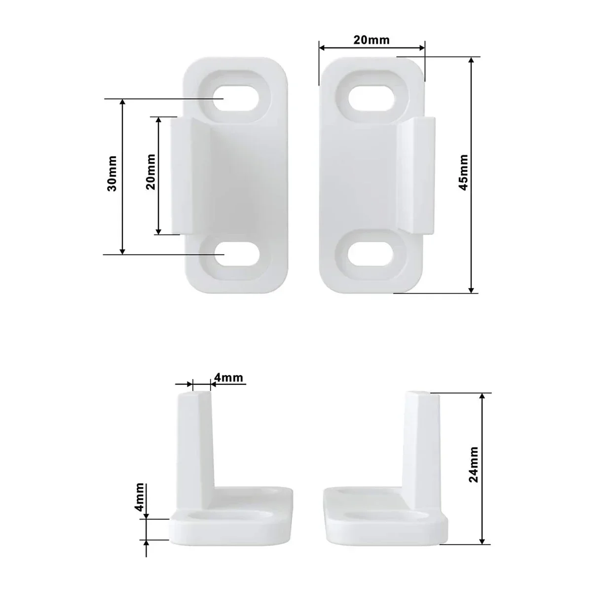 2pcs Plastic L-Guide Floor Guide Adjustable Sliding Parts Replacement For Sliding Barn Door Home Decor Accessories
