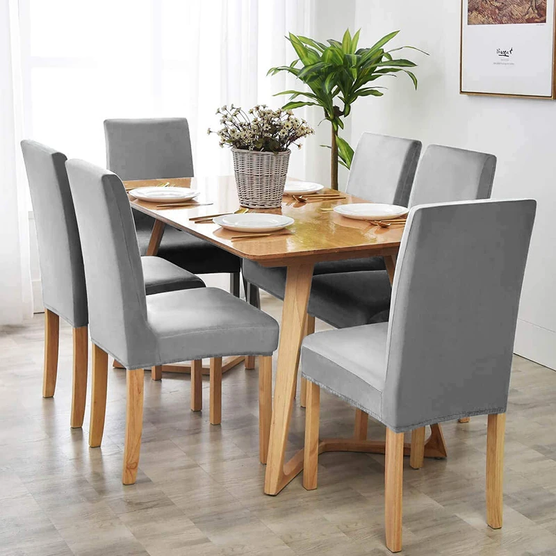 Luxurious Super Soft Velvet Chair Cover for Dining Room and Office Decor