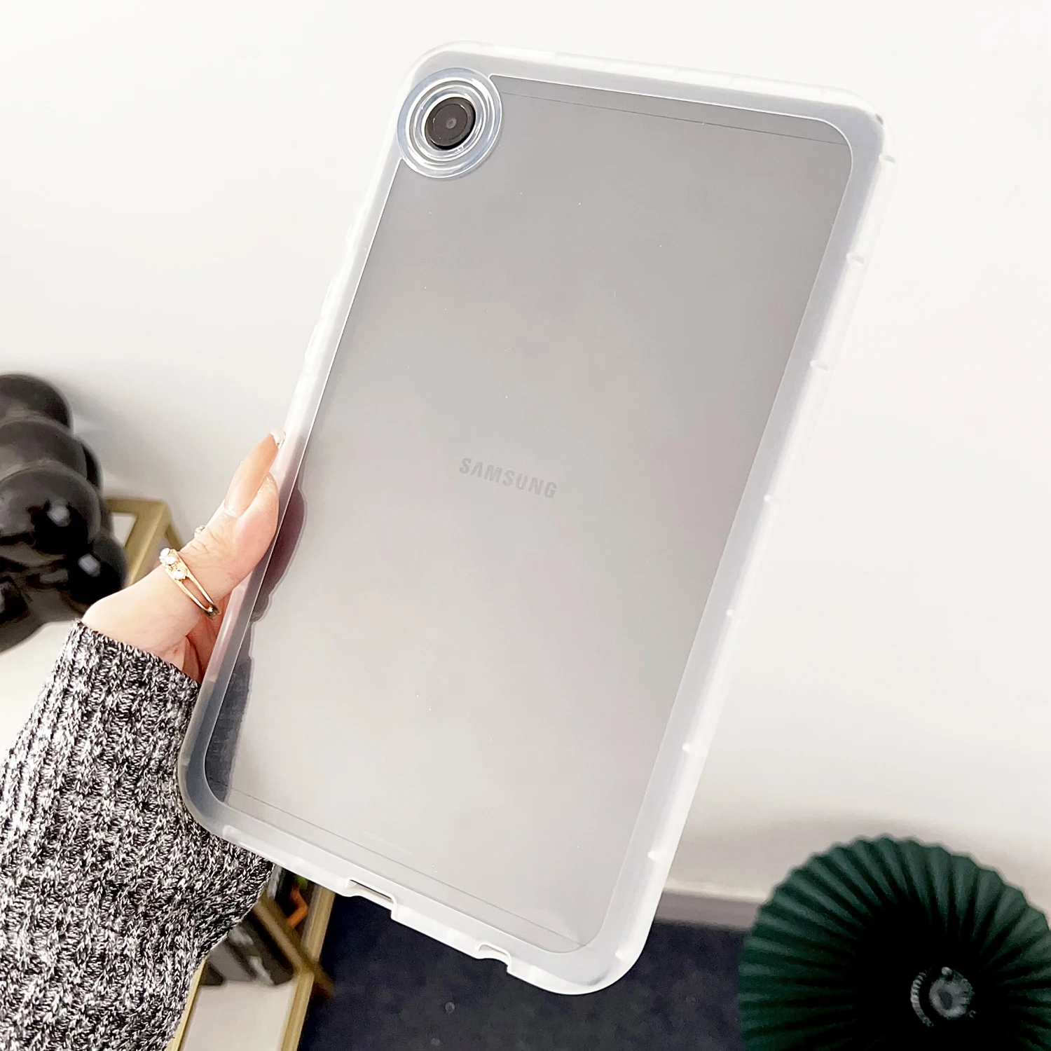 Shockproof Transparent Soft Silicone Tablet Cover - Clear Case