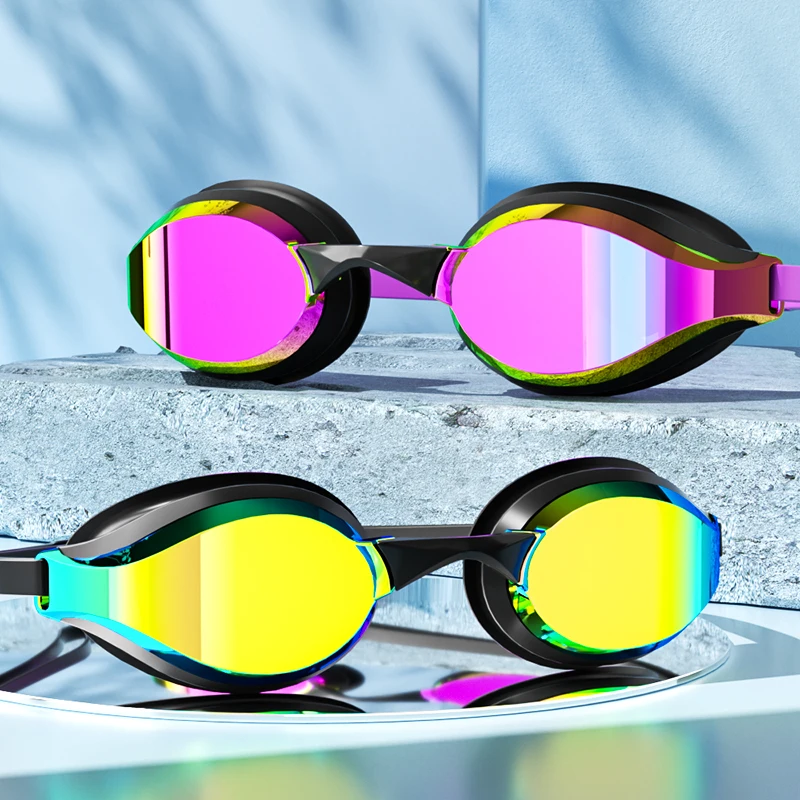 Lunettes de natation compétition professionnelles étanches anti-buée haute définition unisexe adultes