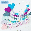 Free Handmade Personalized Name Baby Pacifier Clips Chains Silicone Beads Teether Teething Toys Dummy Holder Pacifier Chain Gift 1