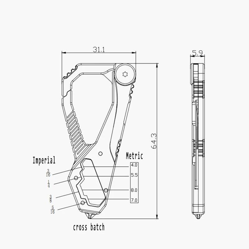 High-Grade Titanium Alloy Multifunctional Key Chain Men Personalized Waist Hanging Car Keychain Portable Pocket Knife Function