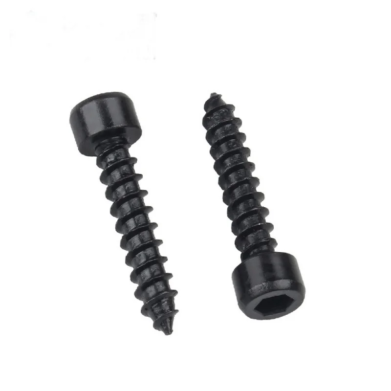 Hex Hexagon Socket Cap Head Self Tapping Screw 8.8 Grade Black Carbon Steel Allen Head Scre 10pcs/lot