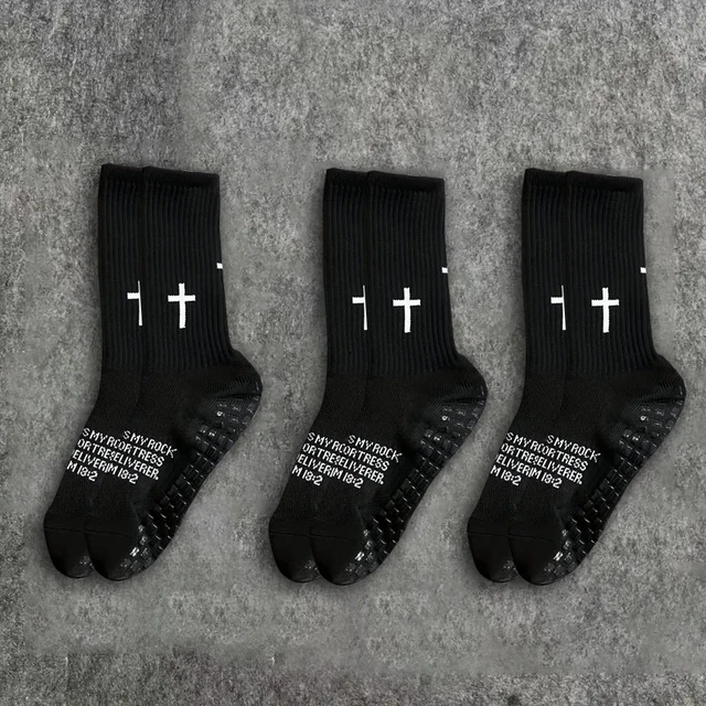 3 Pairs Men Women Football Socks Wear-resistant Towel Bottom Sports Socks Suitable for Football Riding Rock Climbing Running 2