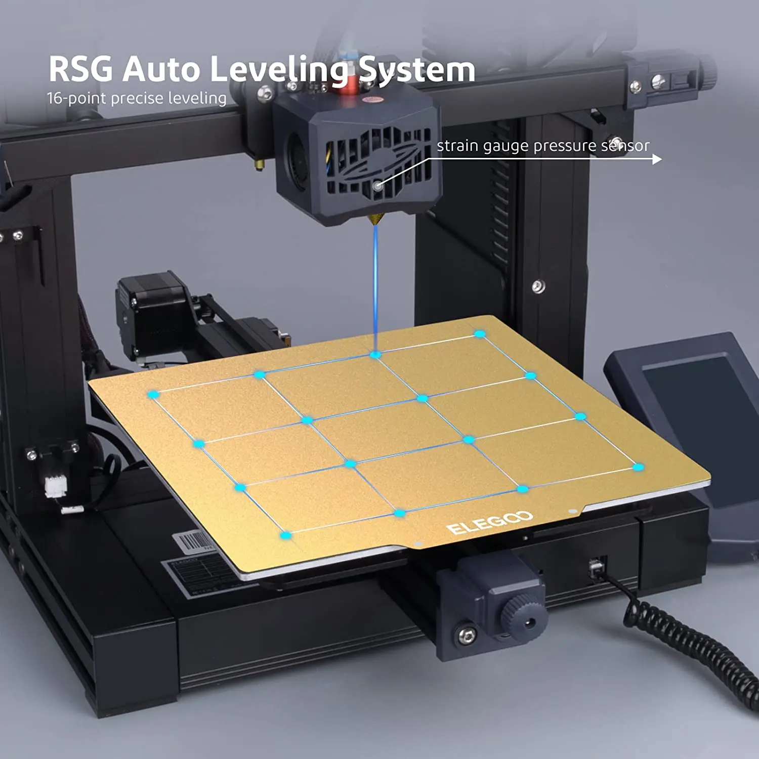 ELEGOO NEPTUNE 3 FDM 3D Printer with Auto Leveling, Removable HD Touch Screen, Dual Gear Metal Extruder 220x220x280mm - 2