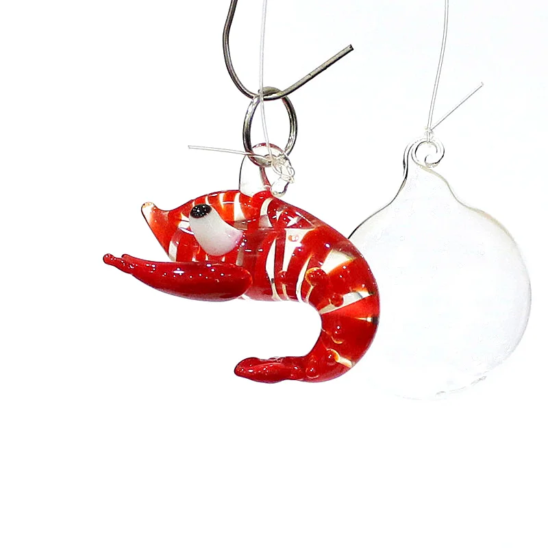 Description Picture 6 of itemFloating Glass Marine Animal Aquarium Decor Mini Lobster Figurine Pendant Cute Shrimp Ornament for Fish Tank Decoration Supplies