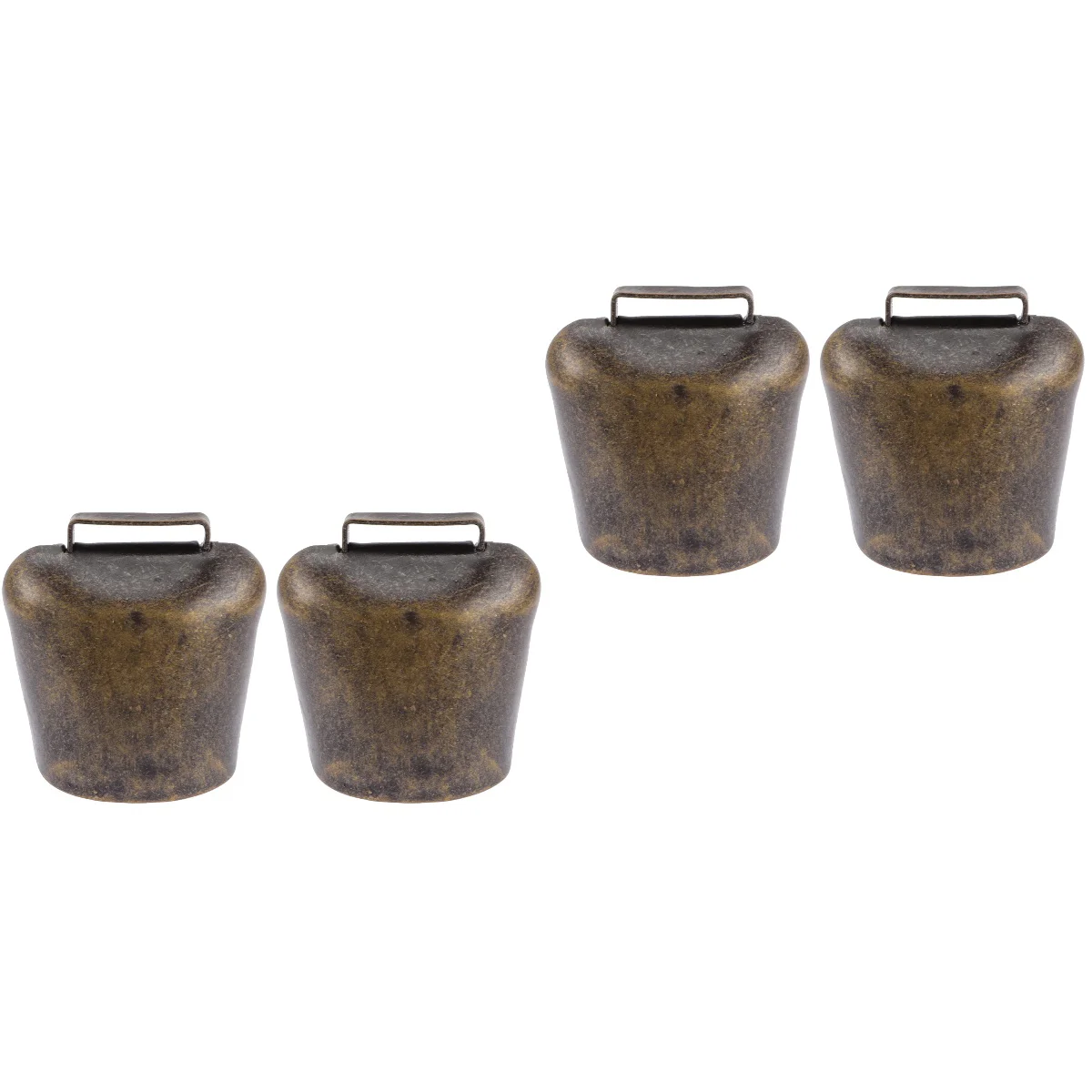 

4 Pcs Cow Bell Metal Wind Chimes Livestock Hanging Pendants Iron Bells Open Decorations Supplies