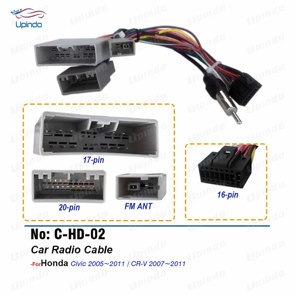 CarStereoRadioCableCDAudioPlayer16PinPowerWiringHarness