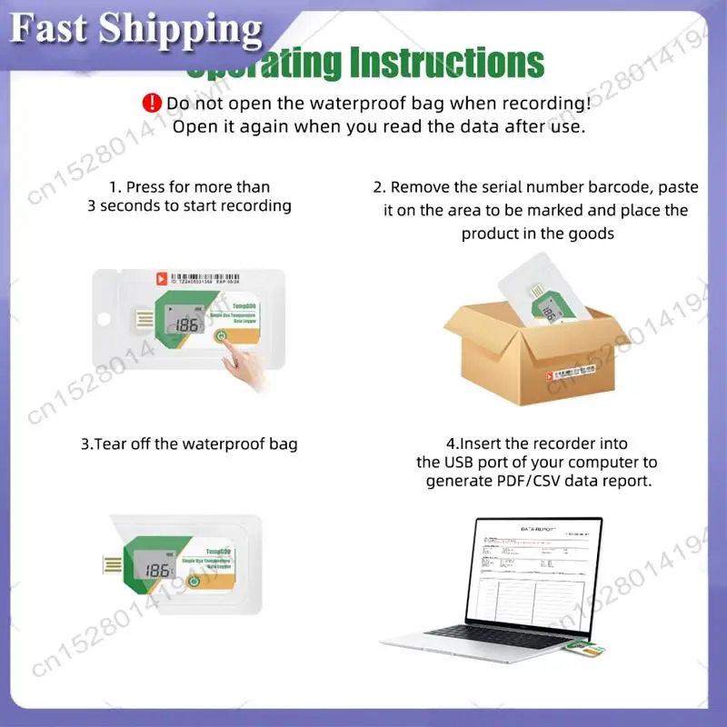 -ABDH תצוגה דיגיטלית USB מקליט טמפרטורה נתונים עם נפח של 32000 נקודות מקליט טמפרטורה חד פעמי מקליט דוחות PDF