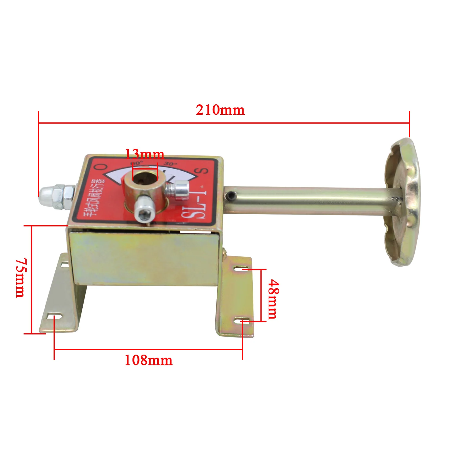 for air volume/galvanized air volume control valve stainless steel galvanized handle Aperture 14mm manual worm gear actuator