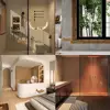 20 Inch Brushed Teak Wall Mounted Fold Down Shower Bench 330lbs Load ADA Compliant Home Care Seat 6