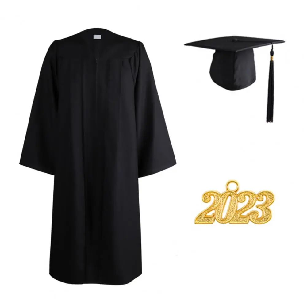 1 Set Universal Degree Gown Comfortable Graduation Hat Cardigan Graduation Ceremony Academic Dress Top Hat Photography graduation gown set