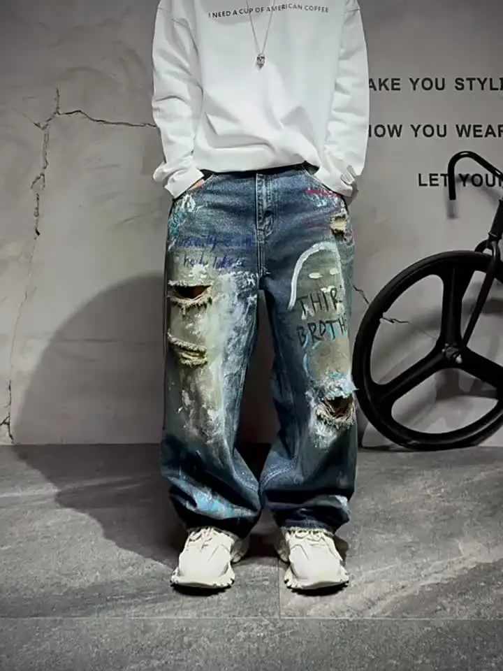 Bird Mountain Граффити Джинсы