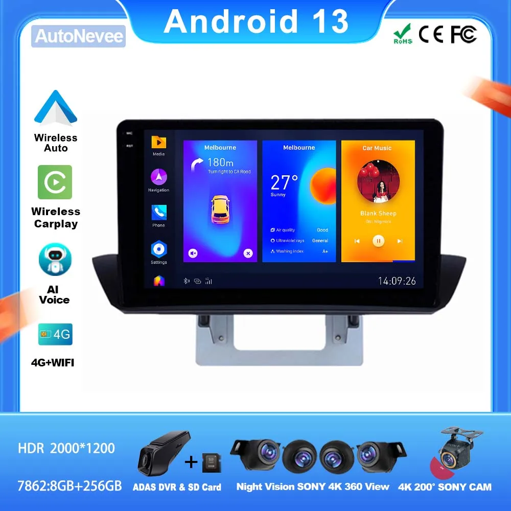 

Android For Mazda BT50 2012-2018 Car Player Auto Radio Video Multimedia NO 2din DVD WiFi Dash Cam Stereo CPU HDR QLED Head Unit