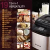 19-in-1 Compact Bread Maker Machine, 1.5 lb / 1 lb Loaf Small with Carrying Handle, Including Gluten Free 3