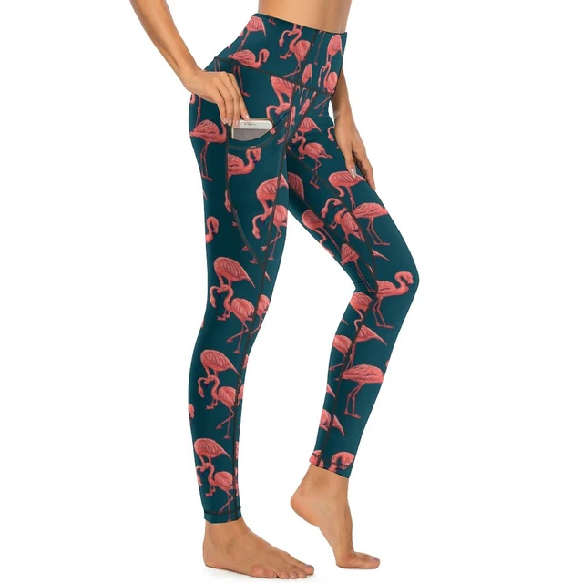 Pantaloni da Yoga per uccelli tropicali Leggings grafici con stampa  fenicottero rosa Sexy Leggins da palestra a vita alta collant sportivi  elasticizzati moda donna - AliExpress