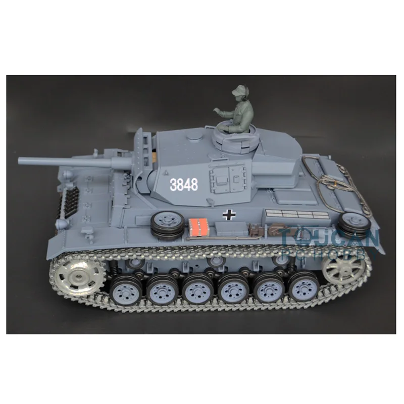 HENG LONG 1/16 Scale FPV 7.0 Panzer III L RTR Upgraded Radio Control Tank 3848 360° Turret Remote Control Car TH17344-SMT4 3