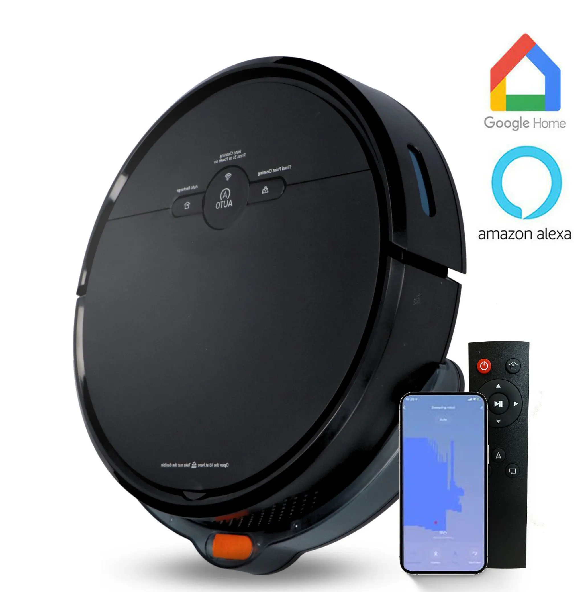 3800Pa Robot Aspirapolvere Smart Wireless Auto Charge Wi-Fi Con Alexa Google Area Di Navigazione Sulla Mappa Per Robot Spazzatrice Per Peli Di Animali