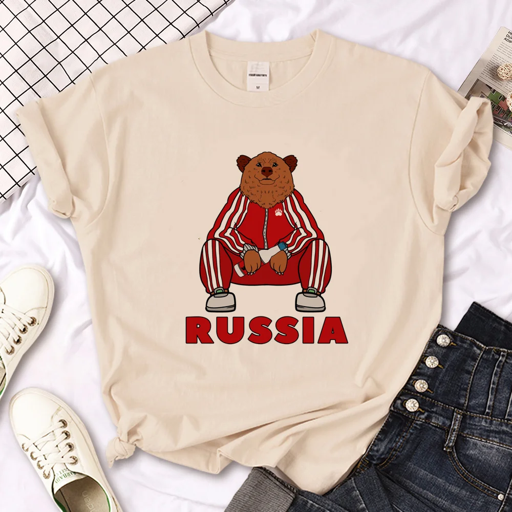 

Army Russia top women graphic t-shirts girl y2k clothing