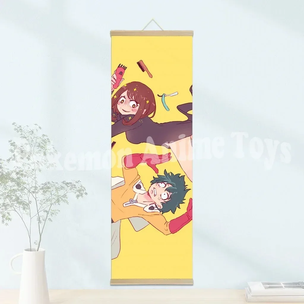 My Hero Academia Retro-Style HD Wall Art Hanging Scroll