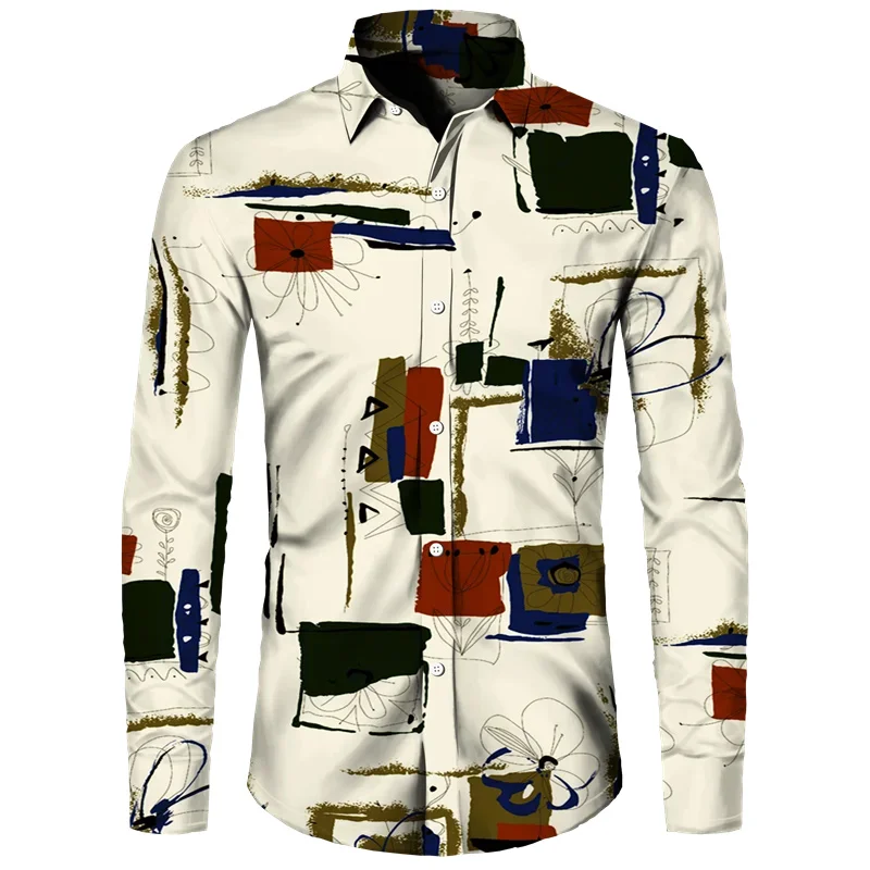 thumbnail image 1 of Camisas de moda para hombre guapo, camisetas casuales con estampado 3D, botones, solapa, manga corta y larga, estilo hip hop, para hombre y mujer, estilo urbano, cárdigan, 1 of 4