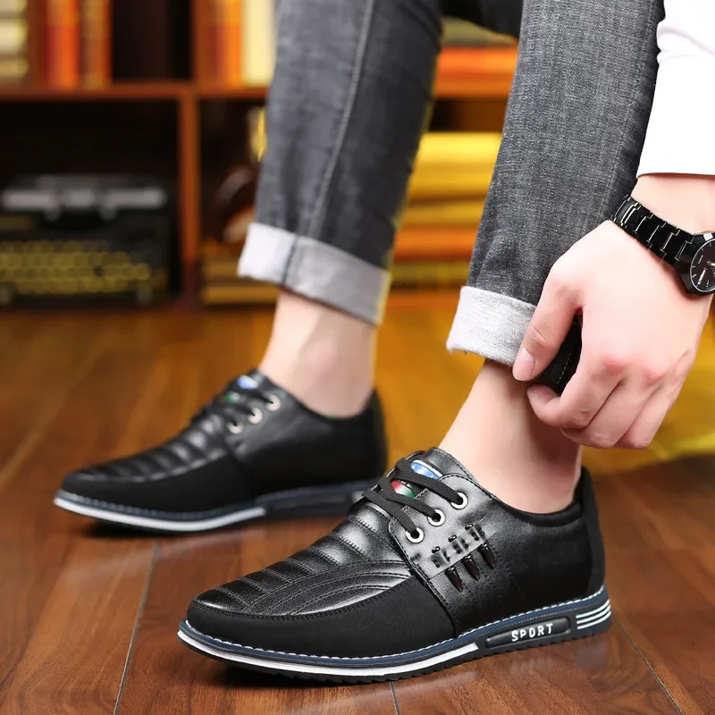 Men Casual Shoes Formal Soft Shoes Fashion Brand Classic Pu Leather Business Work for Men Big Size Erkek Ayakkabı