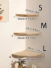 Wall Corner Shelves Wood Floating Wall Shelf Round End Wall Mounted Floating Corner Shelf for Bedroom Living Room and Kitchen 6