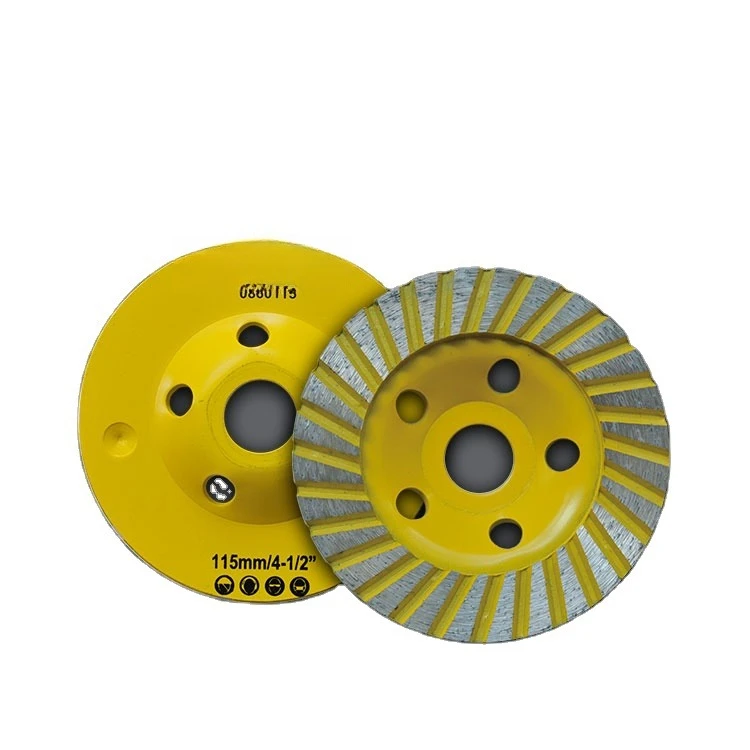 Elektrowerkzeuge Zubehör kaltgepresst 115/125 mm Winkelschleifscheibe Turbine Diamantbecher Schleifscheibe