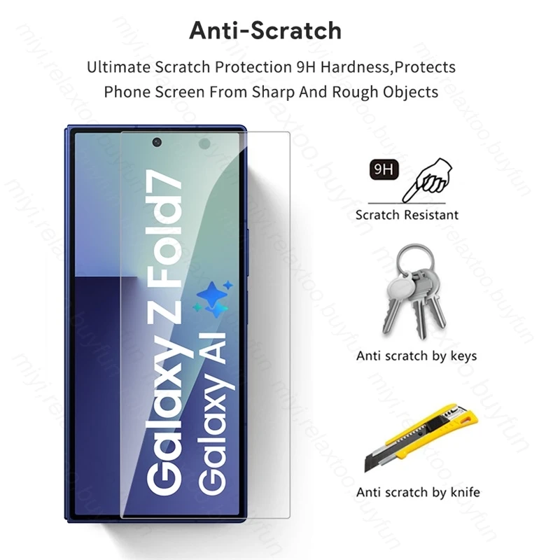 2-Pack Clear Crystal Tempered Glass Outer Screen Protector Case