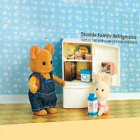 Ensemble de meubles pour maison de poupée, salle de bain/cuisine/réfrigérateur/Machine à laver, linge pour enfants, maison de poupée Miniature, jouets de simulation 5