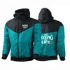 2025 No Boxing No Life Gym Men's Spring and Autumn Thin Windproof Casual Hooded Color Matching Fashion Printing Windbreaker Coat 6