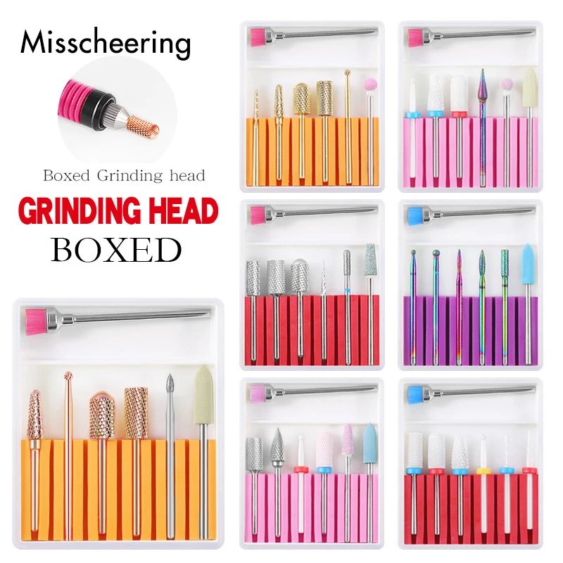 

7 Pcs/Set Diamond Nail Drill Bit Rotary Electric Milling Cutters For Pedicure Manicure Files Cuticle Exfoliating Polishing Tool