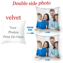Custom Luxury Linen Throw Pillow Cover - Personalized Design - 300mmx500mm (Velvet double side)