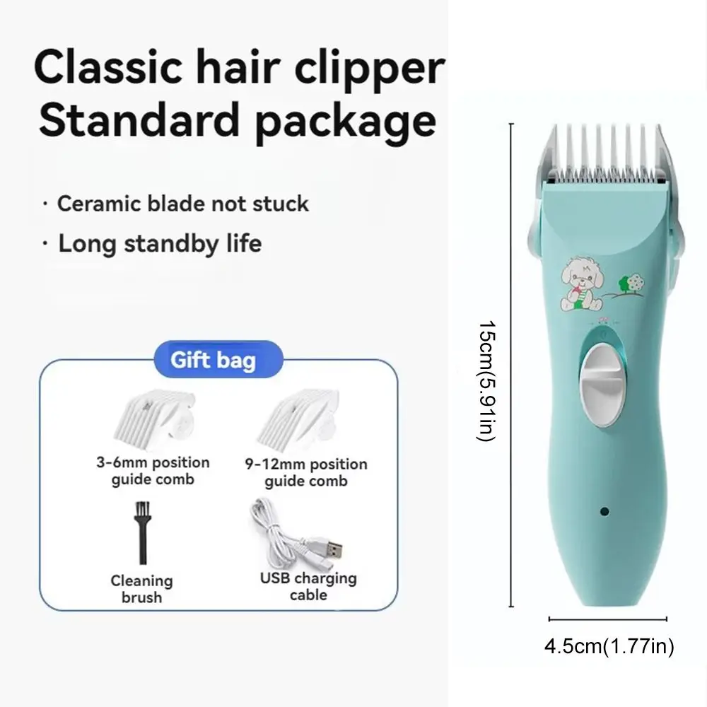 Infant Silent Children Hair Clipper Quiet Safty Baby Hair Clipper Kit Hairdressing Electric Hair Trimming Tools for Boys Girls