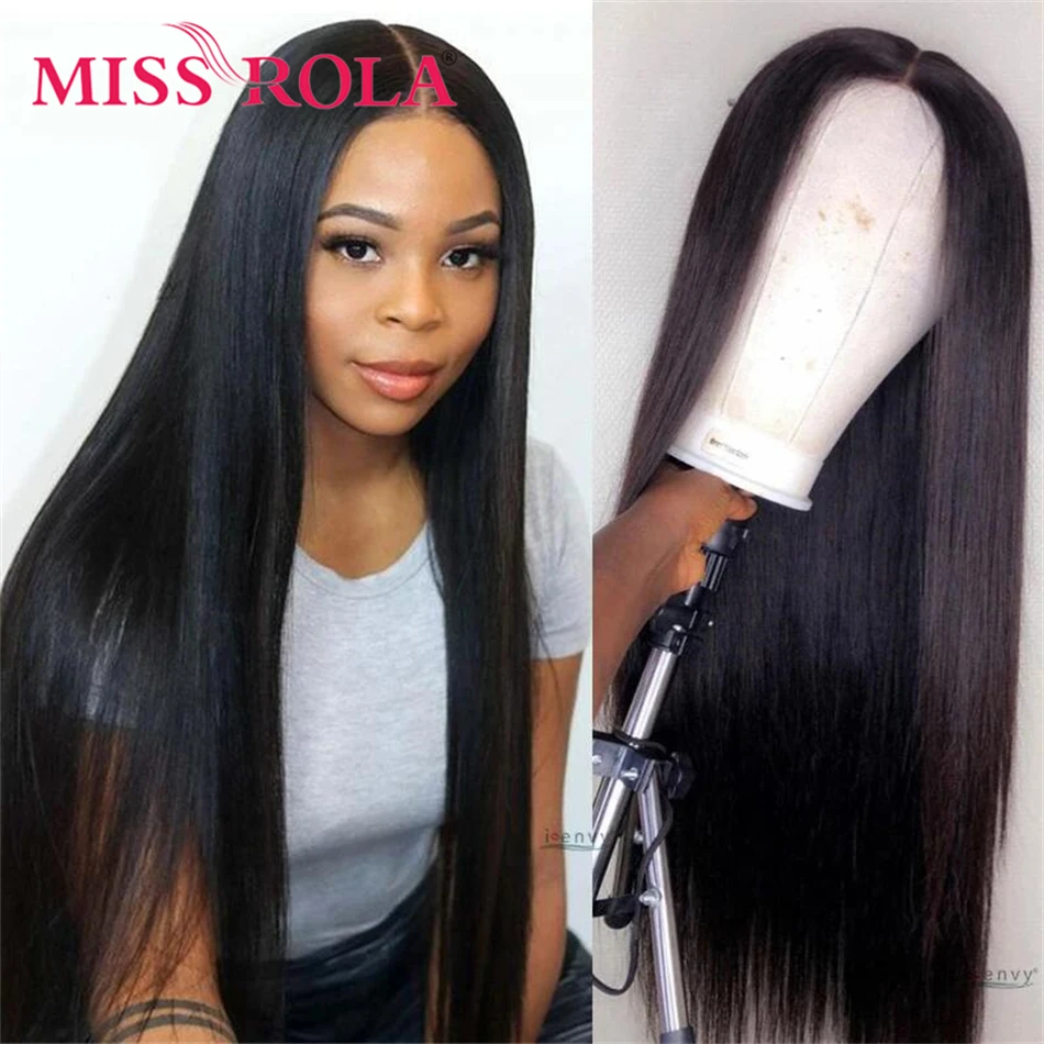 miss-rola-glueless-quick-brazilian-straight-lace-closure-human-hair-wigs-pre-plucked-straight-hair-wig-easy-to-wear-remy-hair