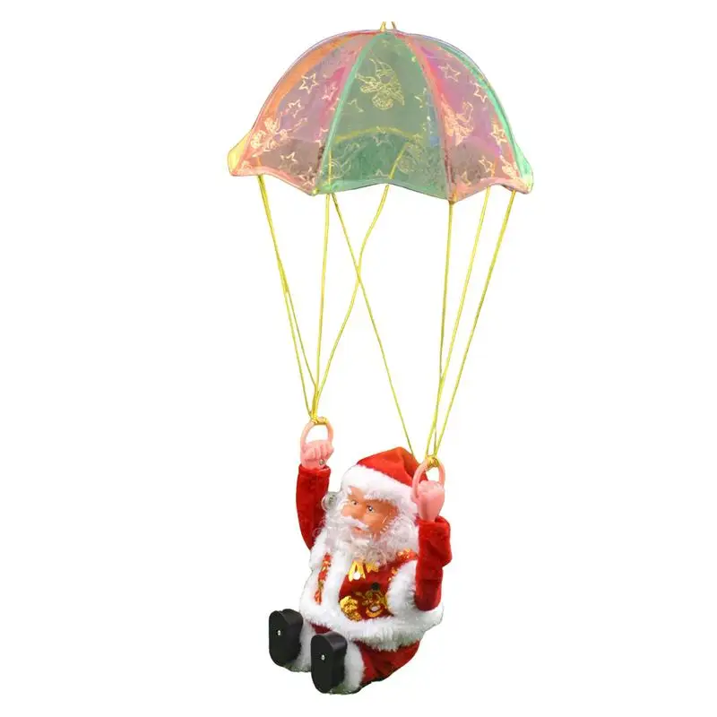 

Electric Climbing Santa Parachute Santa For Christmas Tree Musical Santa Claus Decoration Santa Claus Toy Santa Claus