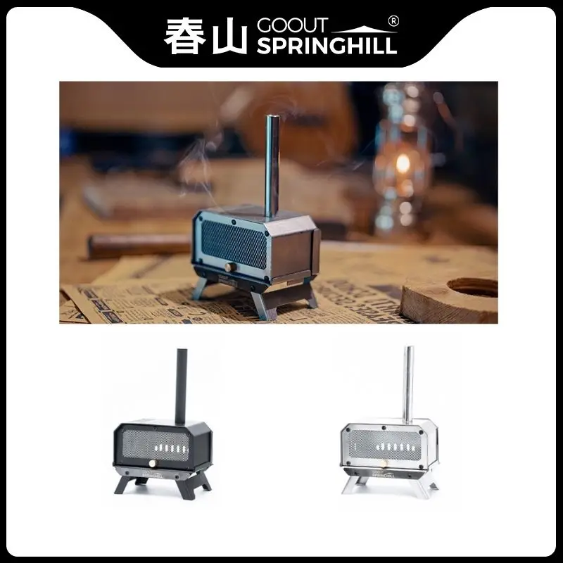 Camping Stove gooutspringhill Mini firewood stove portable folding camping equipment household mosquito repellent stove travel accessories