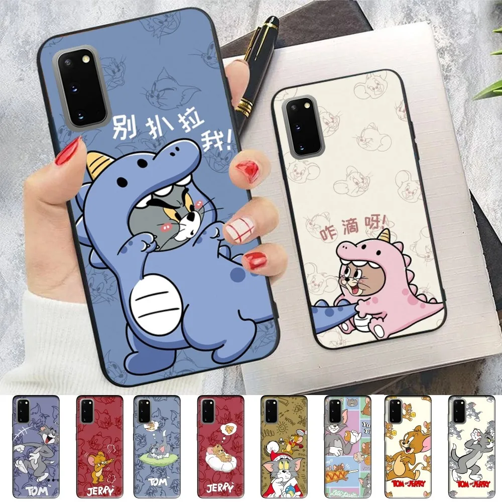 

Cartoon T-Tom And J-Jerry Phone Case For Samsung S 9 10 20 21 22 23 30 23plus lite Ultra FE S10lite Fundas