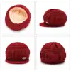 Fashion Hat Plush Knitted Wind Ear Guard Solid Color Simple Autumn And Winter Warm Hat Plush Wool Old Lady Cotton Hat 3