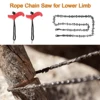 53 Inch Hand Rope Chain Saw 68 Teeth Folding Pocket Rope Chainsaw Tree Cutting Tool for Gardening Camping Outdoor Survive Tool 4