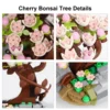 Sakura Potted Bouquet Building Blocks Plant Bonsai Succulent Model Bricks Ornaments Children's Educational DIY Toy Holiday Gifts 3