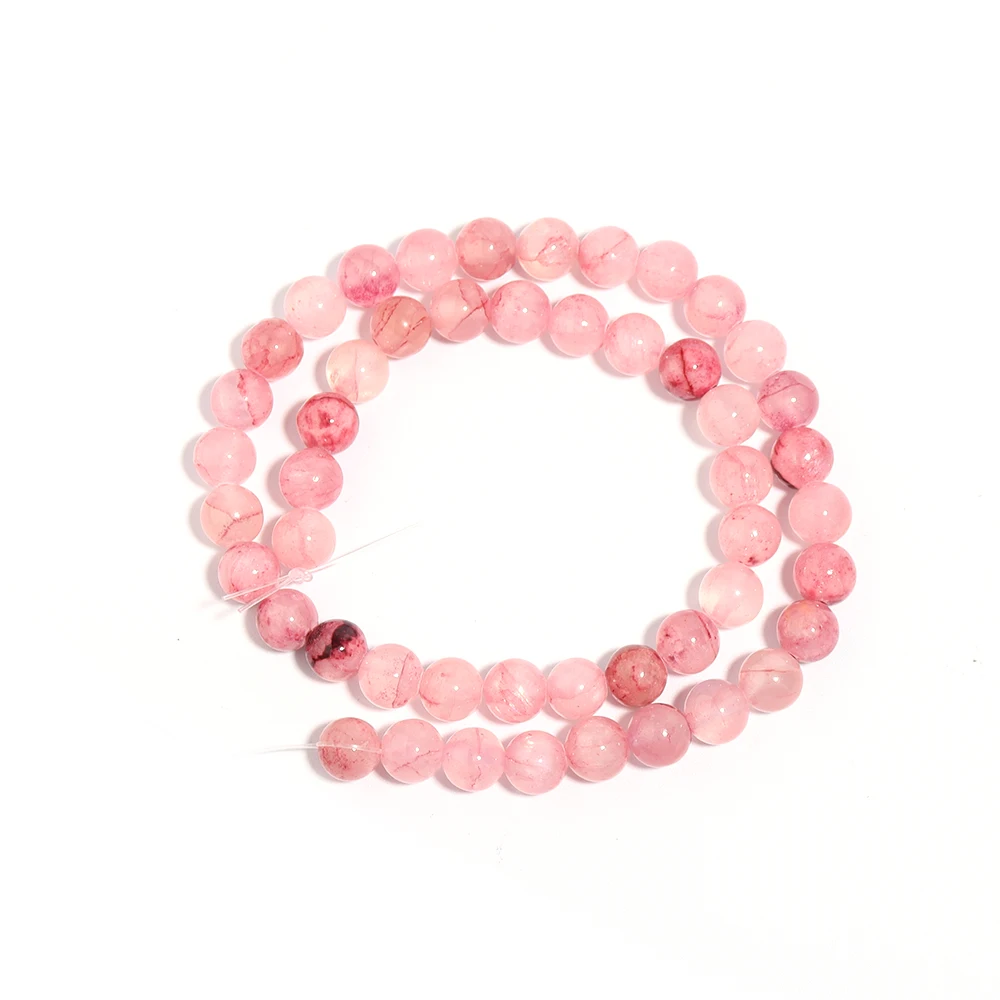4 6 8 10 12 mm rote persische Jade-Perlen, Natursteinperlen, runde lose Distanzperlen für DIY-Schmuckherstellung, Armband, Halskette – Detail 9