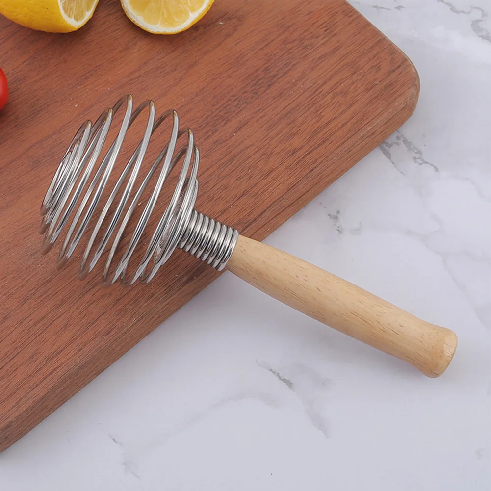 

Spring Coil Whisk Egg Beater 107g 304 Hand Kitchen Spring Coil Whisk Manual Cream Mixer Stainless Steel Egg Beater