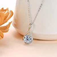 Lnngy 8mm 2.0ct Moissanite Necklace – 925 Sterling Silver