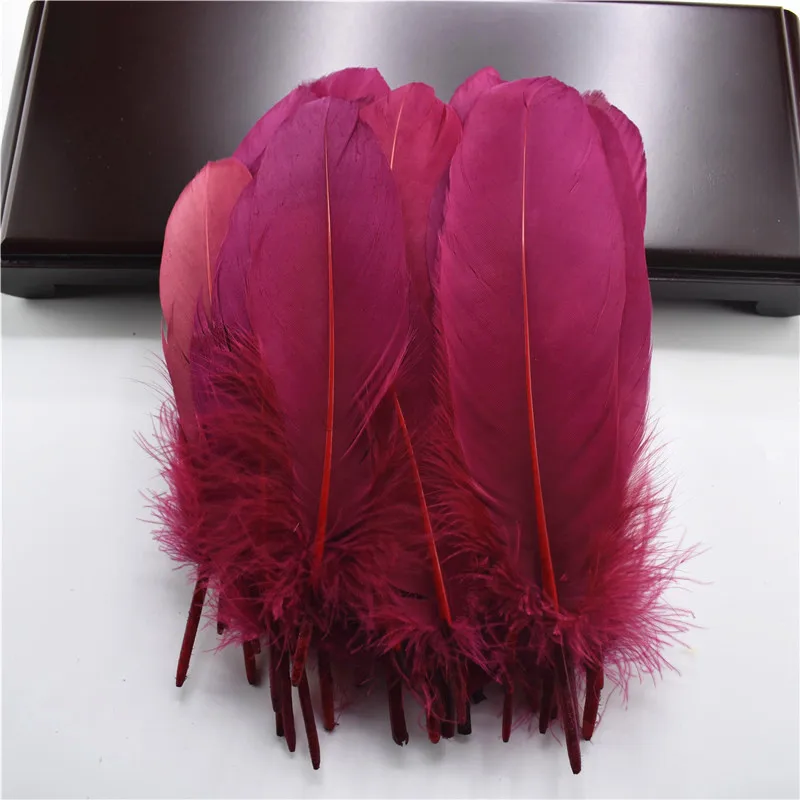 Goose Feathers for Needlework 15-20cm Colorful Feather Decor Diy Crafts Material Handicraft Wedding Accessories Decoration Plume