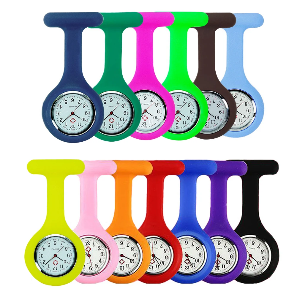 High Quality Silicone Nurse Watch Solid Medical Pocket Watch Pin Pocket
