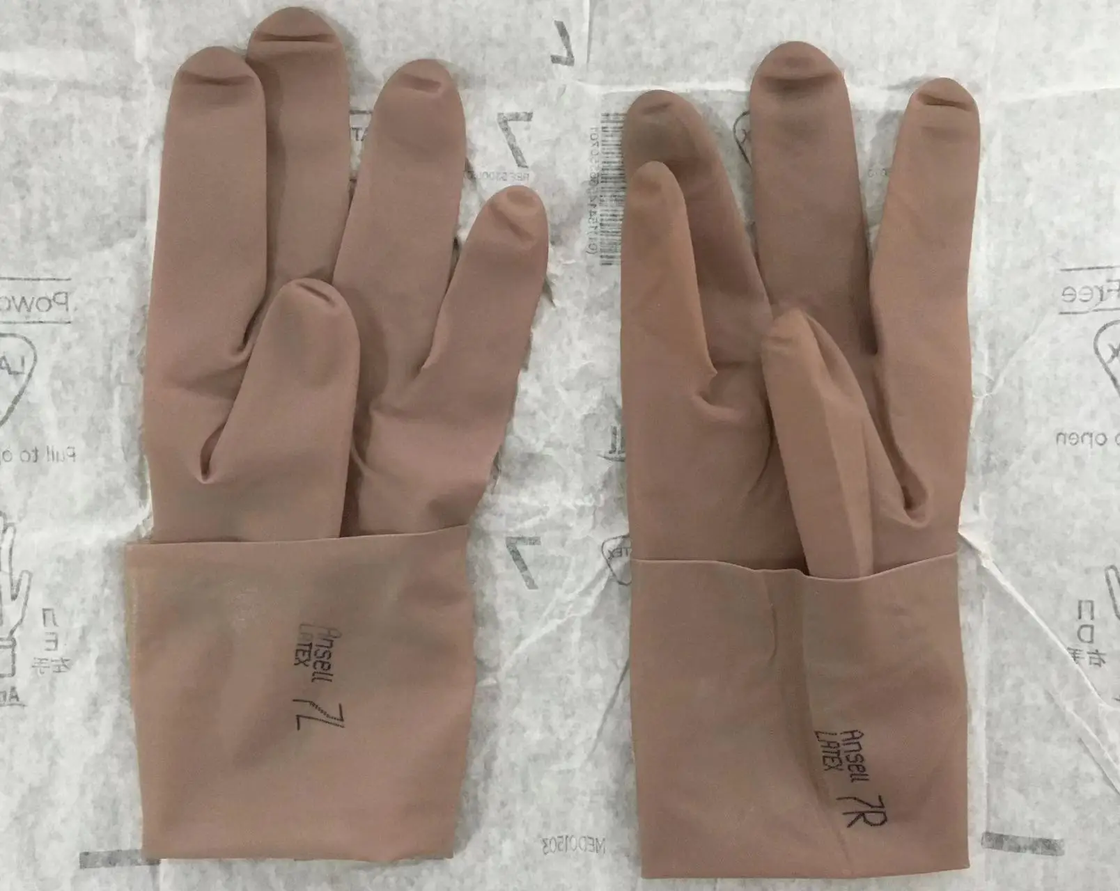 Work Gloves Protective Gloves Ansell Gammex microgrip brown latex 1pair ultra-thin outer or inner layer sensitive